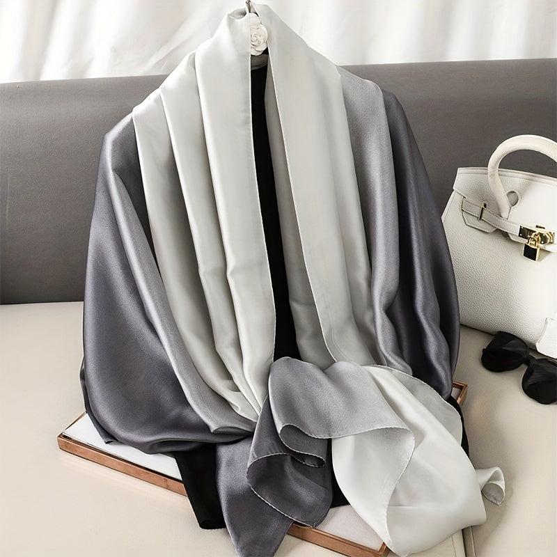 Women's Gradient Scarf Lightweight Satin Long Shawl