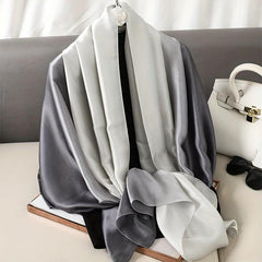 Women's Gradient Scarf Lightweight Satin Long Shawl