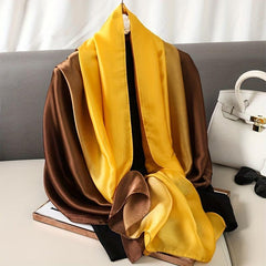 Women's Gradient Scarf Lightweight Satin Long Shawl