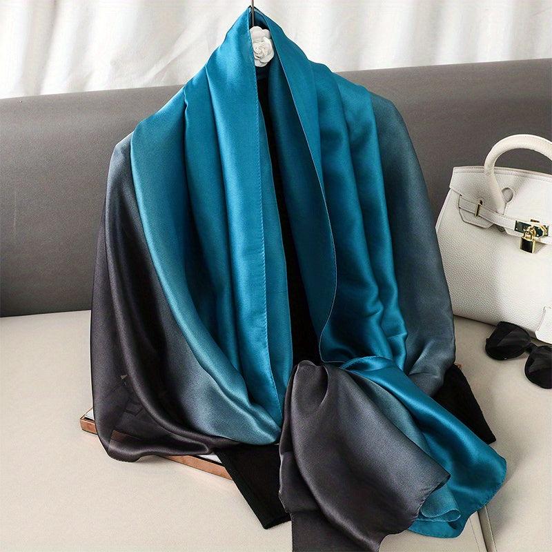 Women's Gradient Scarf Lightweight Satin Long Shawl