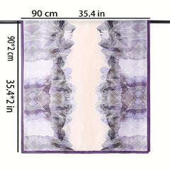 Striped Print Silk Scarf Windproof Shawl