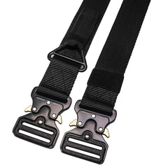 Men's Military Tactical Belt Nylon Web Work Gear Key Hook Set Heavy Duty Buckle