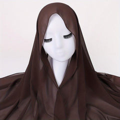 Casual Chiffon Scarf Classic Hijab Breathable Shawl Windproof Head Wrap Turban