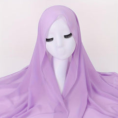 Casual Chiffon Scarf Classic Hijab Breathable Shawl Windproof Head Wrap Turban