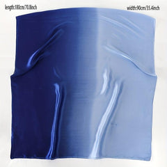 Gradient Satin Scarf Hair Wrapping Bandana Sunscreen Shawl