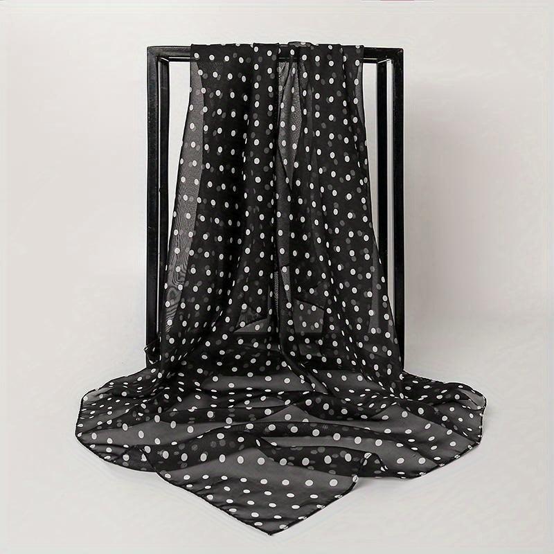 Polka Dot Silksquare Scarf Thin Breathable Shawl Soft Sunproof Scarf