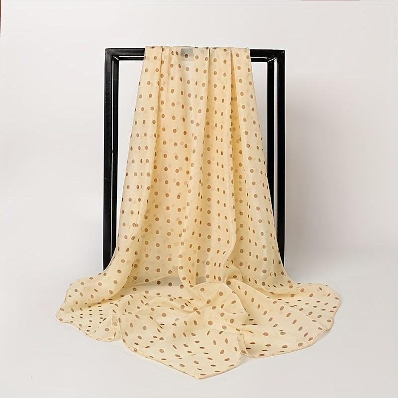Polka Dot Silksquare Scarf Thin Breathable Shawl Soft Sunproof Scarf