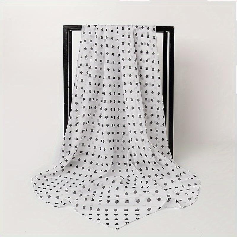 Polka Dot Silksquare Scarf Thin Breathable Shawl Soft Sunproof Scarf