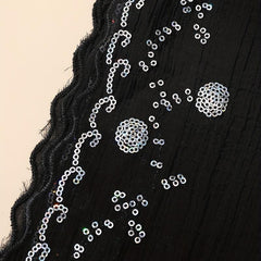 Sequin Chiffon Shawl Vintage Thin Long Wrap Sunscreen Cap