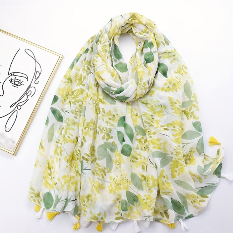 Tassel Scarf Spring & Summer Shawl Casual Windproof Head Wrap
