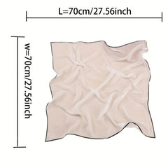 Satin Head Scarf Thin Breathable Square Scarf 69x85 cm
