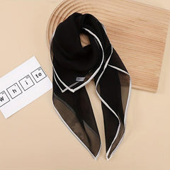 Satin Head Scarf Thin Breathable Square Scarf 69x85 cm