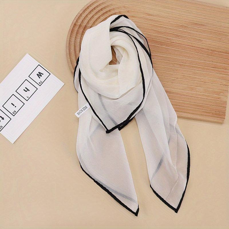 Satin Head Scarf Thin Breathable Square Scarf 69x85 cm