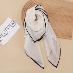 Satin Head Scarf Thin Breathable Square Scarf 69x85 cm