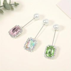 3pc Rhinestone Pin Brooch Scarf Decorative Fixed Buckle Women