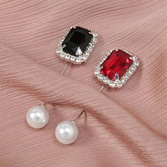 3pc Rhinestone Pin Brooch Scarf Decorative Fixed Buckle Women