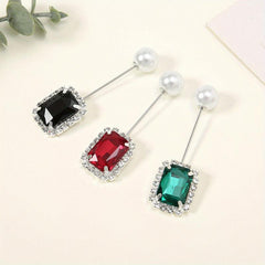 3pc Rhinestone Pin Brooch Scarf Decorative Fixed Buckle Women