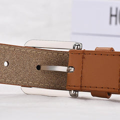 1pc Hollow Pin Buckle Belt No Punching Needed