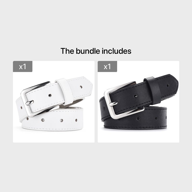 1pc Hollow Pin Buckle Belt No Punching Needed
