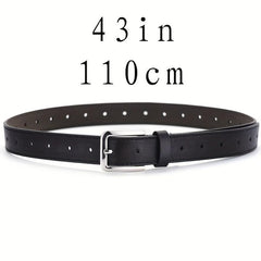 1pc Hollow Pin Buckle Belt No Punching Needed