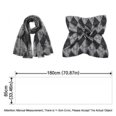 Geometric Floral Print Scarf Lightweight Shawl Wrap Soft Neck Scarf