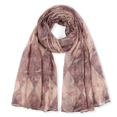 Geometric Floral Print Scarf Lightweight Shawl Wrap Soft Neck Scarf