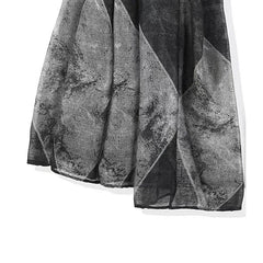 Geometric Floral Print Scarf Lightweight Shawl Wrap Soft Neck Scarf