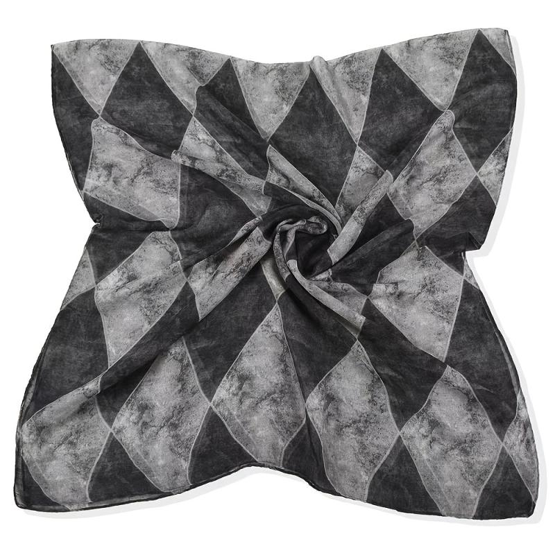 Geometric Floral Print Scarf Lightweight Shawl Wrap Soft Neck Scarf