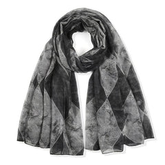 Geometric Floral Print Scarf Lightweight Shawl Wrap Soft Neck Scarf