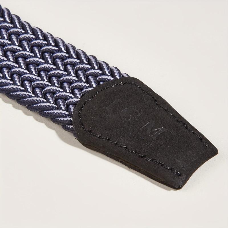 Men's Casual Woven Leather Belt - Elastic Canvas Youth Belt