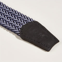 Men's Casual Woven Leather Belt - Elastic Canvas Youth Belt