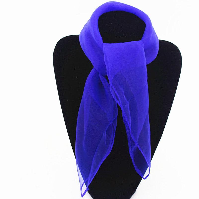 Colorful Chiffon Square Scarf Beach Shawl Lady Neck Warmer Wrap Bandana