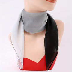 Rainbow Gradient Chiffon Scarf Square Scarf Bandana For Women