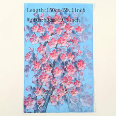 Breathable Chiffon Scarf Soft Print Sunscreen Shawl Long Silky Wrap