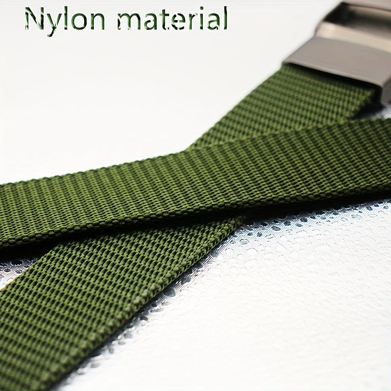 Men's Army Green Canvas Belt Casual Sports Belt