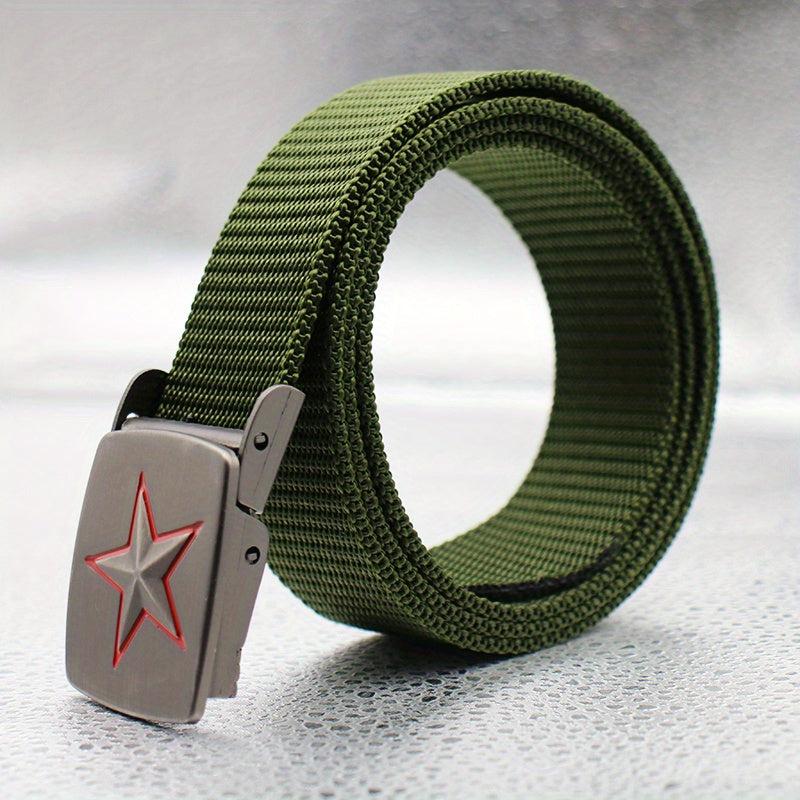 Men's Army Green Canvas Belt Casual Sports Belt