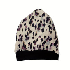 Leopard Print Head Wraps Hot Stamping Turban Bonnet Elastic Chemo Cap