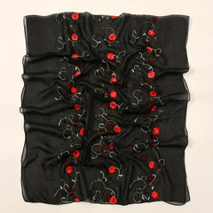Flower Print Scarf Breathable Sunproof Shawl Bandana