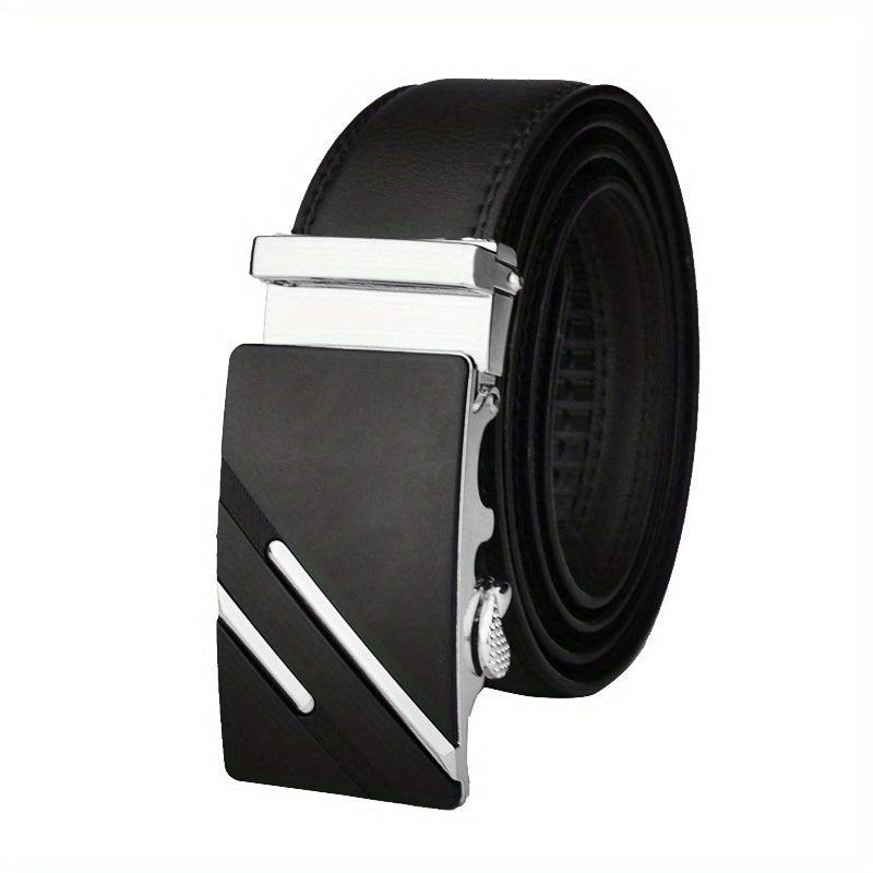 Men's Leather Belt Automatic Buckle Business Belt