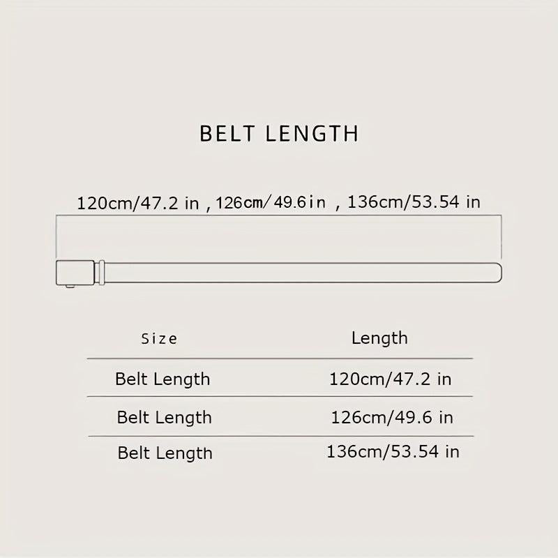 Men's Leather Belt Automatic Buckle Business Belt