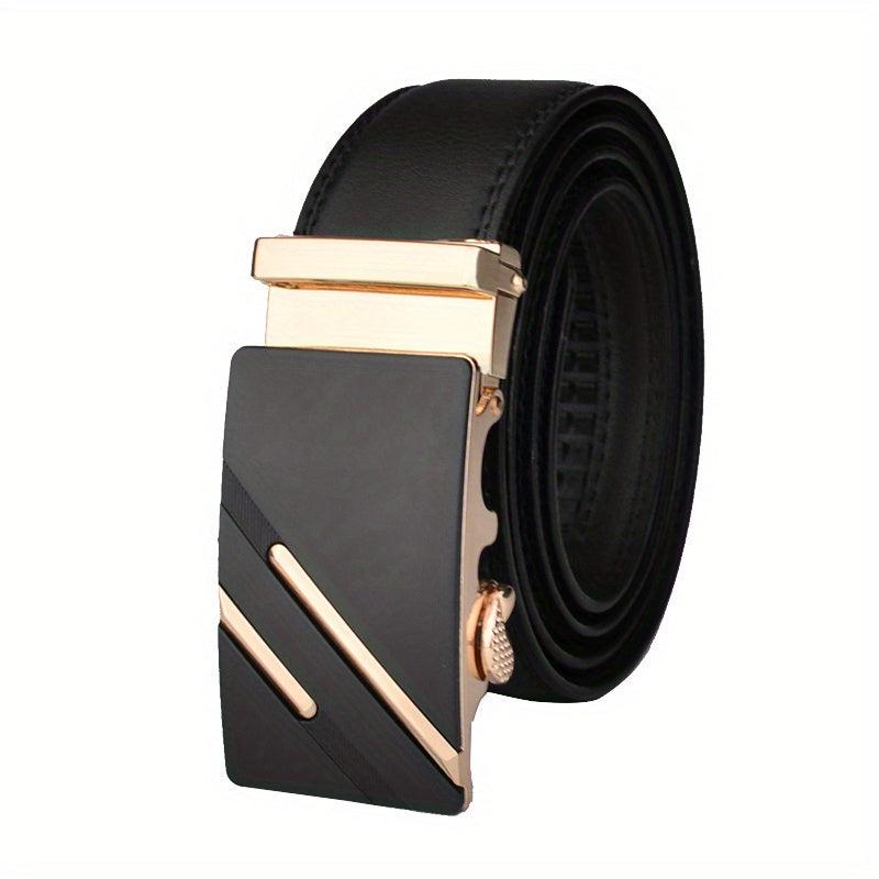 Men's Leather Belt Automatic Buckle Business Belt