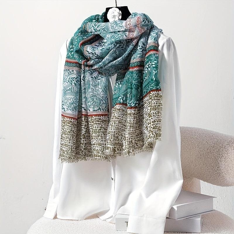 Paisley Printed Scarf Boho Headband Windproof Scarf