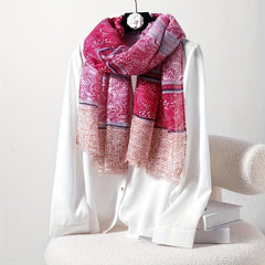 Paisley Printed Scarf Boho Headband Windproof Scarf