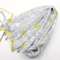 Graffiti Butterfly Print Tassel Scarf Shawl for Women