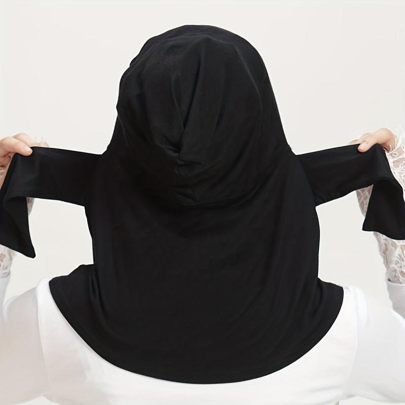 Front Tied Hijab Elastic Scarf Head Wrap Windproof Shawl