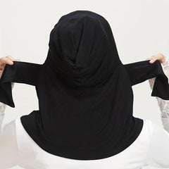 Front Tied Hijab Elastic Scarf Head Wrap Windproof Shawl