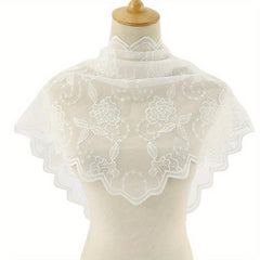 Lace Flower Embroidery Triangle Veil Mantilla Head Cover