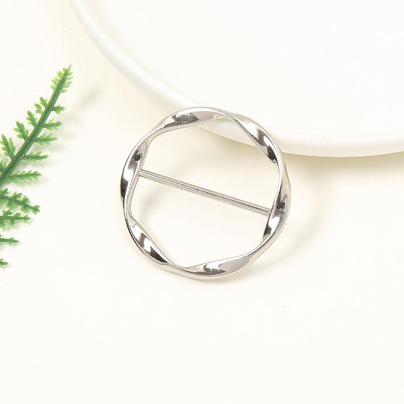 Metal Ring Scarf Buckle for Women Scarf Shawl