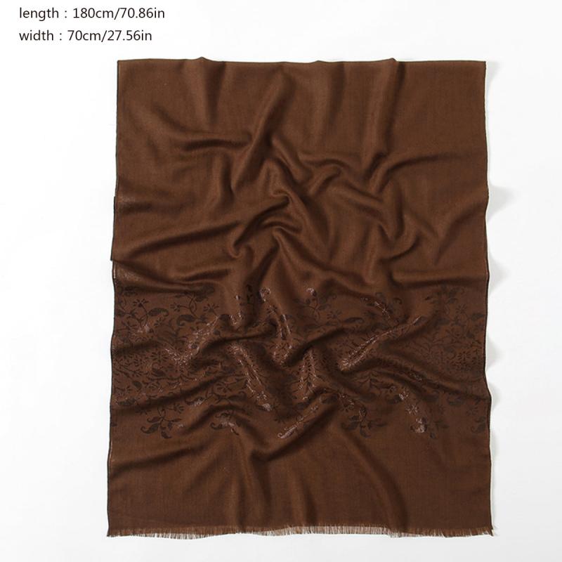 Pattern Fringed Scarf Thin Breathable Shawl Long Sunscreen Head Wrap