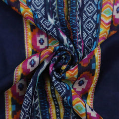 Boho Floral Print Fringe Trim Scarf Shawl Wrap